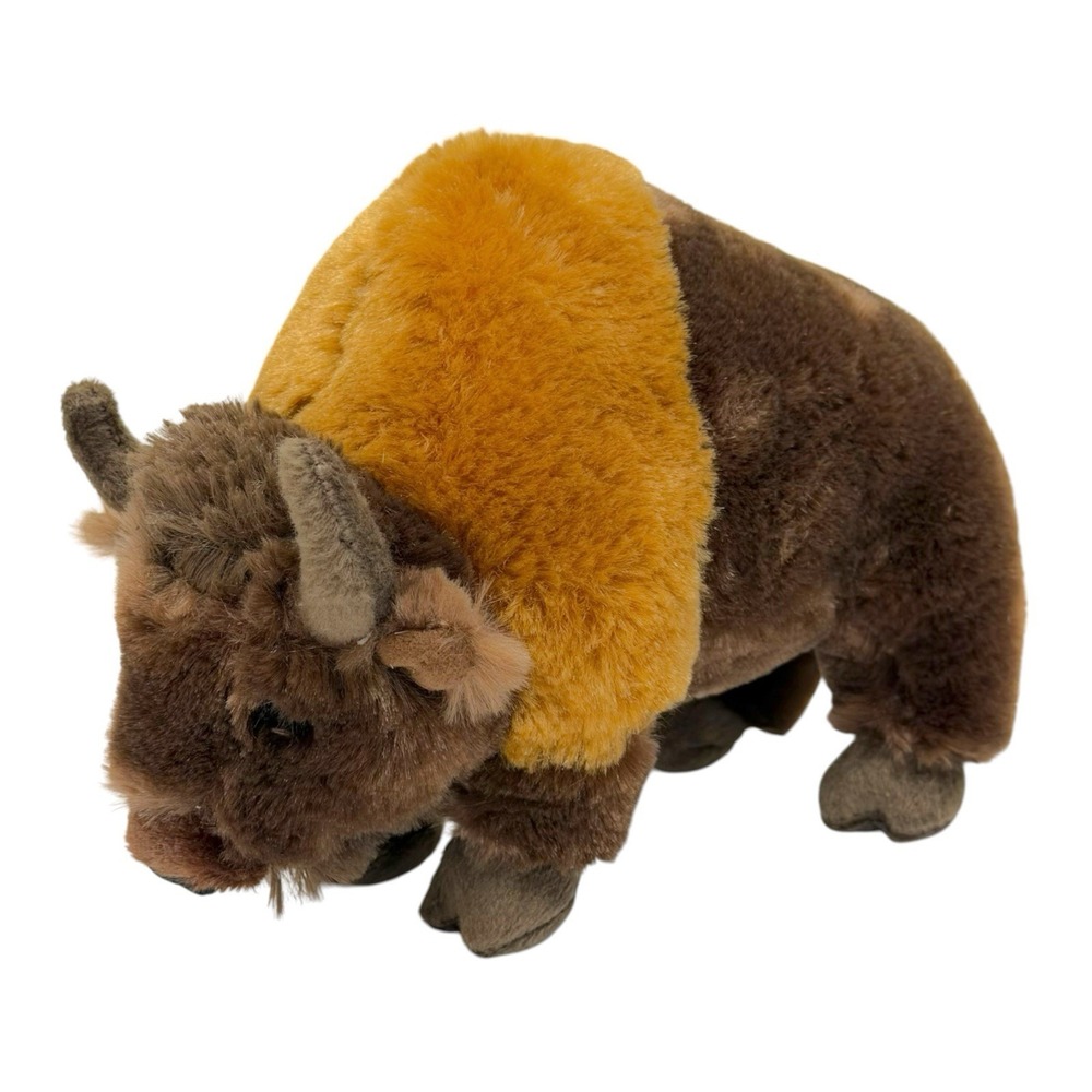 Adventure Planet Realistic Bison Educational Plush Toy Stuffed Animal 10"